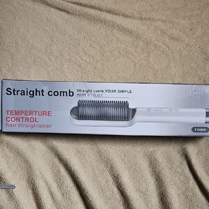 Straight Comb Hair Straightener - White